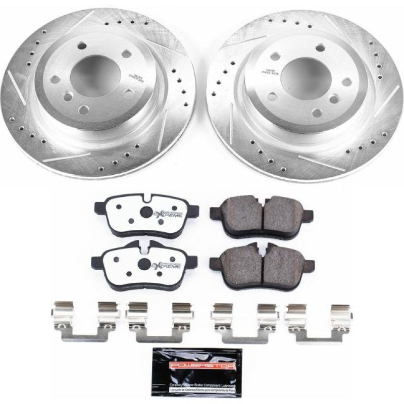 Power Stop 11-16 BMW Z4 Rear Z26 Street Warrior Brake Kit Brake Kits - Performance D&S PowerStop
