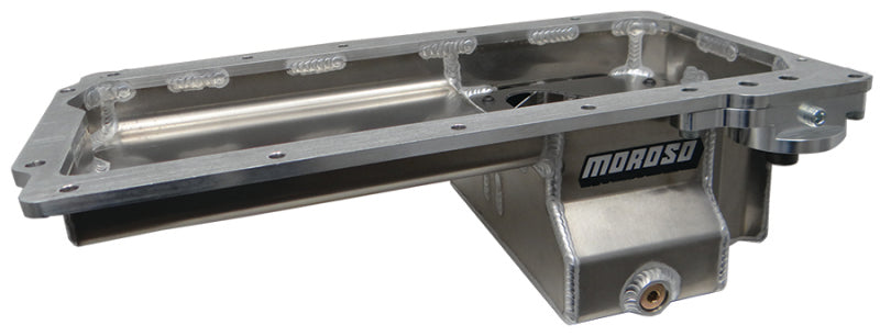 Moroso GM LS/Early F-Body (w/Spin-On Oil Filter Adapter) Road Race Wet Sump 7qt 6in Aluminum Oil Pan Oil Pans Moroso