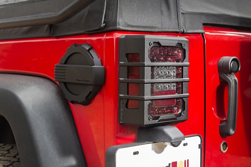 Rugged Ridge 07-18 Jeep Wrangler JK Black Elite Tail Light Guards Light Covers and Guards Rugged Ridge