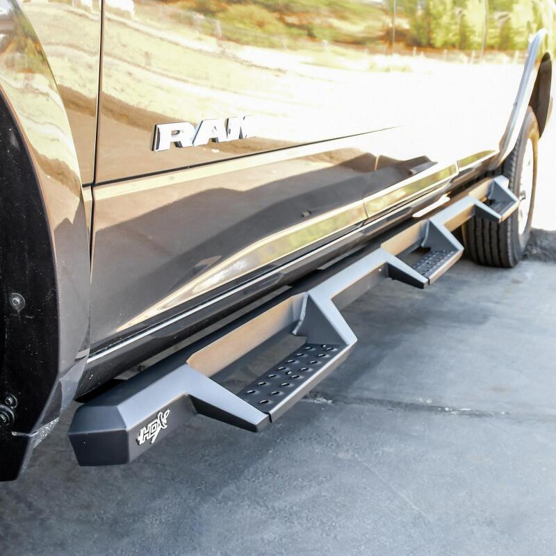 Westin/HDX 19-20 Ram 2500/3500 Crew Cab (8ft Bed) Drop Wheel to Wheel Nerf Step Bars - Txt Black Nerf Bars Westin