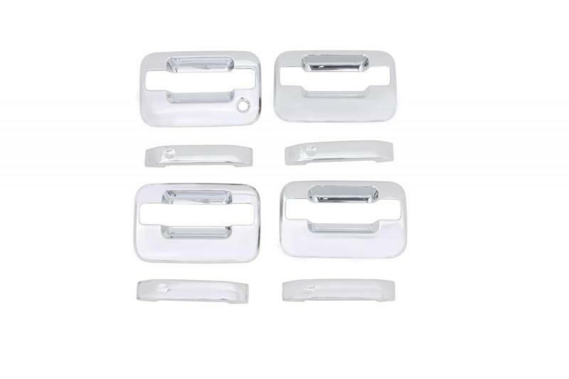 AVS 04-14 Ford F-150 (No Keypad/Passenger Keyhole) Door Handle Covers (4 Door) 8pc Set - Chrome Exterior Trim AVS