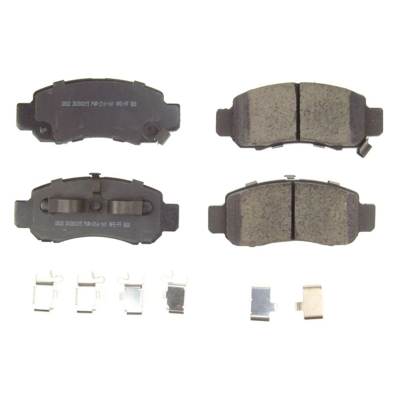 Power Stop 00-06 Honda Insight Front Z17 Evolution Ceramic Brake Pads w/Hardware Brake Pads - OE PowerStop