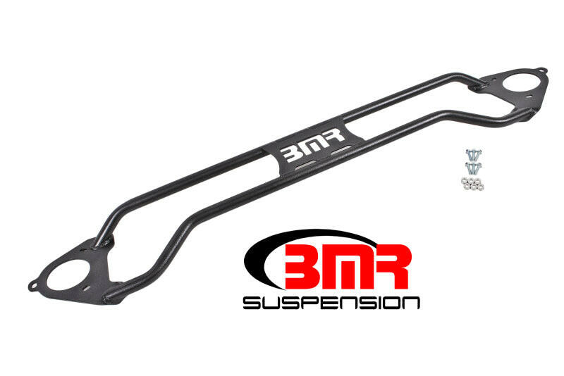 BMR 16-17 6th Gen Camaro Front Twin Tube Design Strut Tower Brace - Black Hammertone Strut Bars BMR Suspension