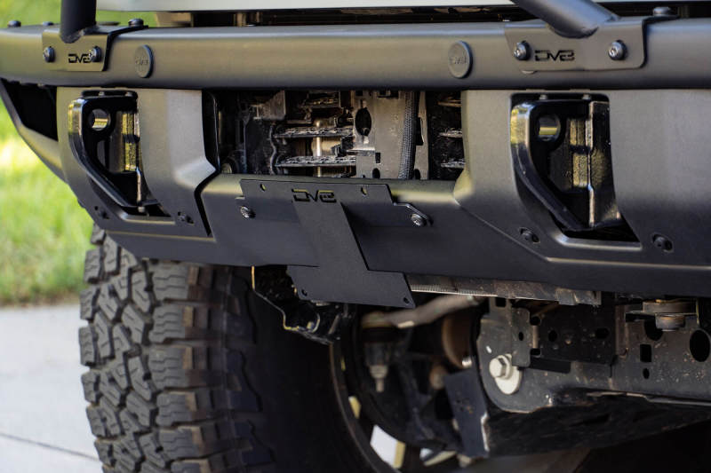DV8 Offroad 21-22 Ford Bronco Factory Front Bumper Licence Relocation Bracket - Front License Plate Relocation DV8 Offroad