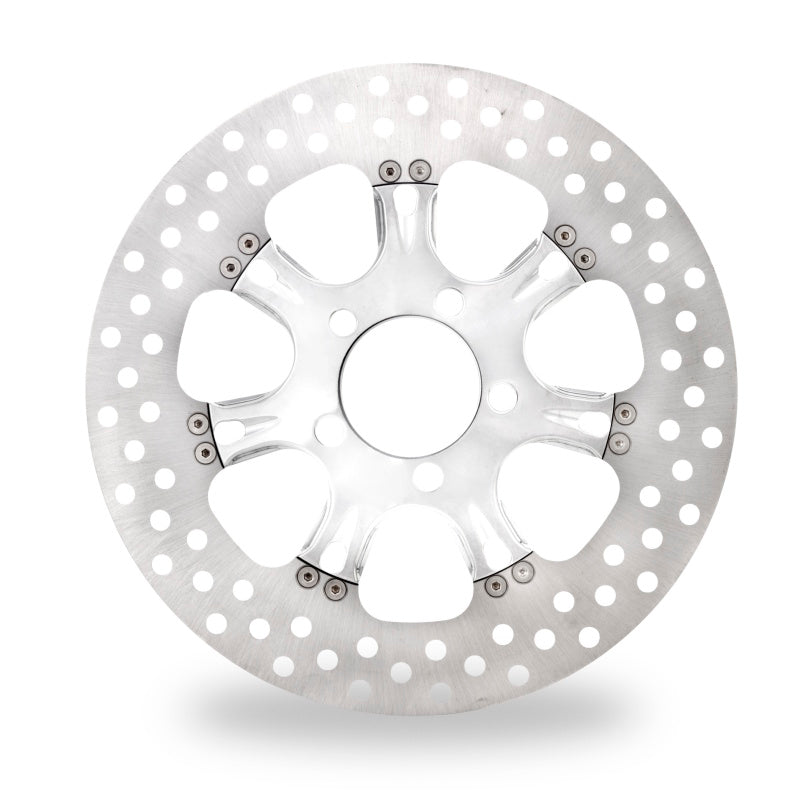 Performance Machine Disc/Carr 11.8 ViRightue Rr Right - Chrome Brake Rotors - Drilled Performance Machine