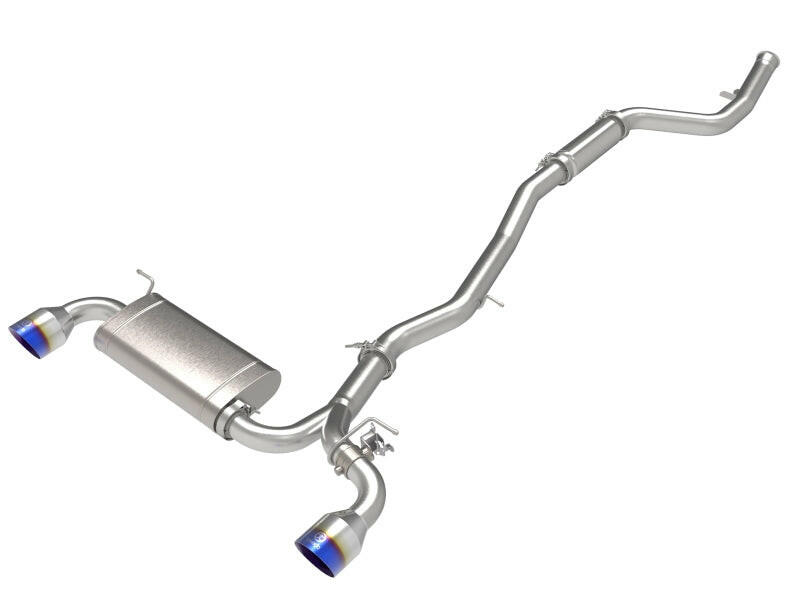 aFe POWER Takeda 2021 Toyota Supra 2.0L (t) 2.5in-3in 304 SS CB Exhaust w/ Blue Tips Catback aFe