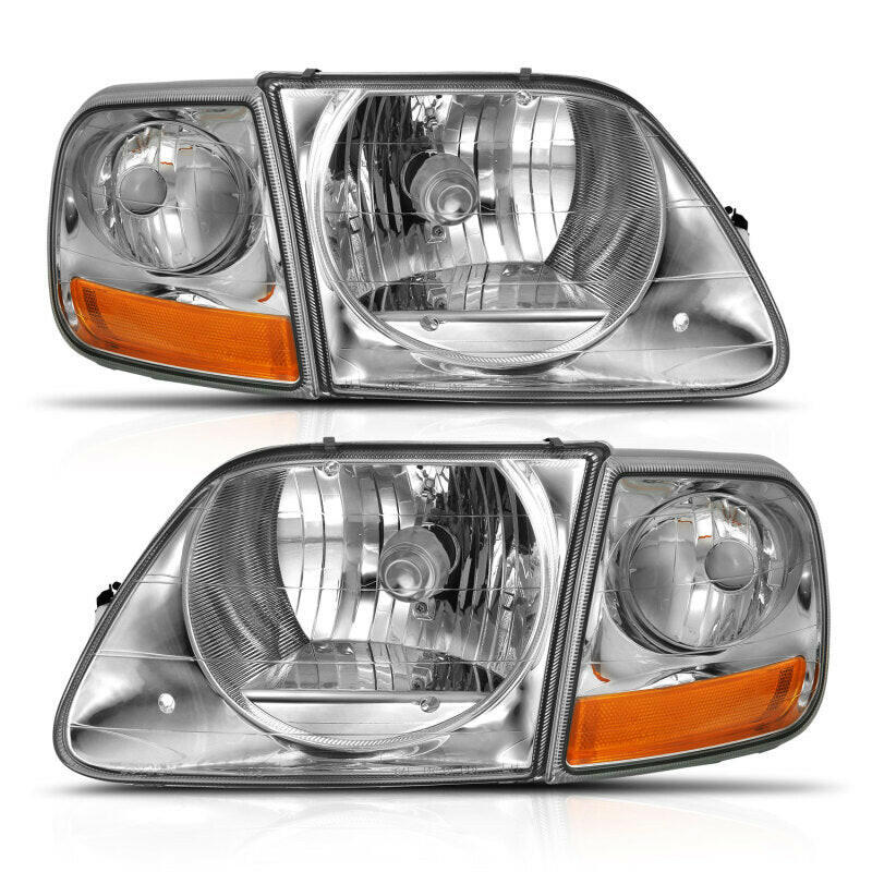ANZO 1997-2003 Ford F-150 Crystal Headlight G2 Clear With Parking Light Headlights ANZO