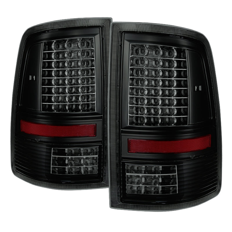 xTune Dodge Ram 1500 09-14 LED Tail Lights Incandescent Model Black Smoke ALT-JH-DR09-LED-G2-BSM Tail Lights SPYDER