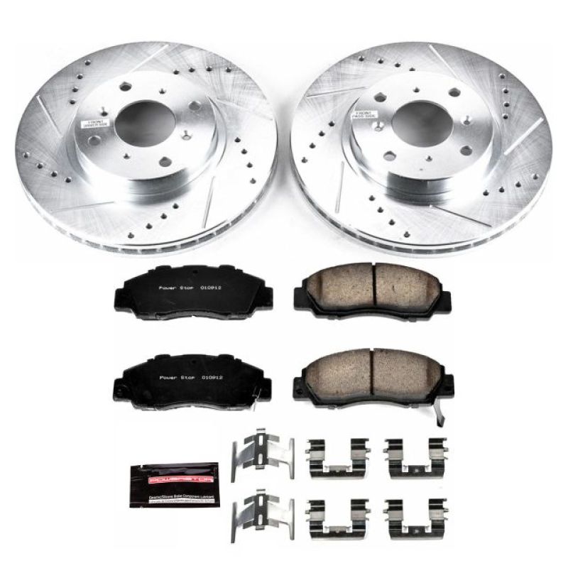 Power Stop 93-96 Honda Prelude Front Z23 Evolution Sport Brake Kit Brake Kits - Performance D&S PowerStop
