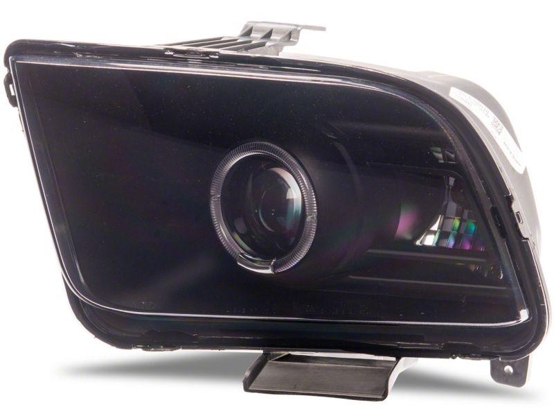 Raxiom 05-09 Ford Mustang w/ Factory Halogen LED Halo Headlights- Blk Housing (Smoked Lens) Headlights Raxiom