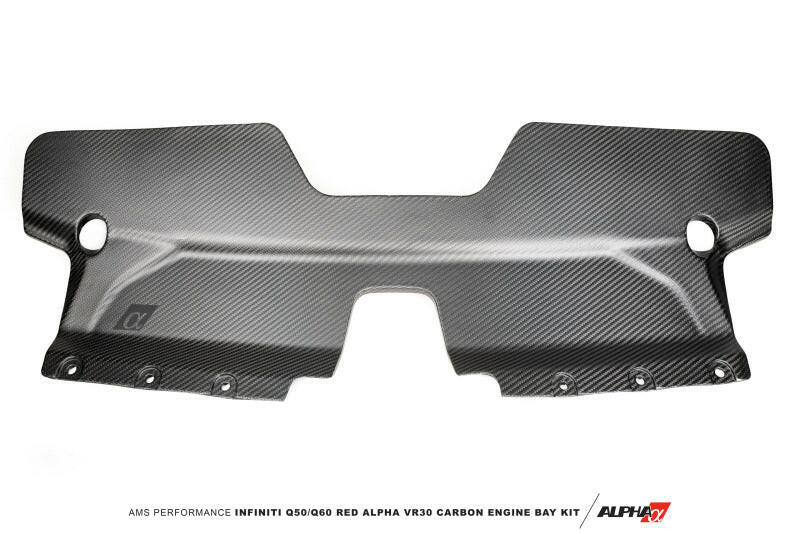 AMS Performance Infiniti 17+ Q60 / 16+ Q50 3.0TT Alpha Matte Carbon Front Duct Air Intake Components AMS