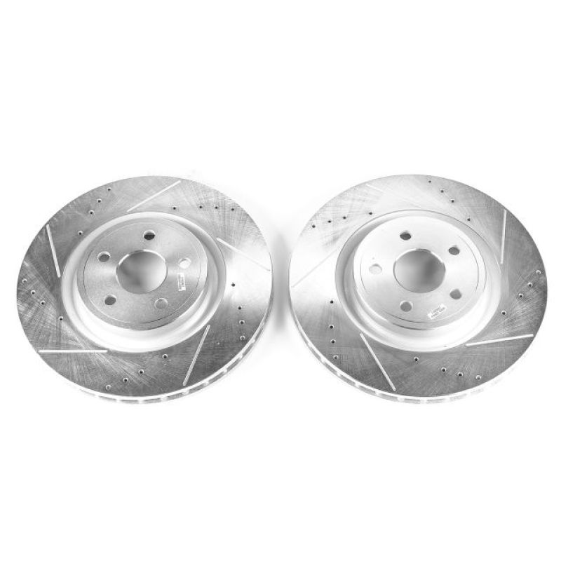 Power Stop 12-20 Jeep Grand Cherokee Front Drilled & Slotted Rotor - Pair Brake Rotors - Slot & Drilled PowerStop