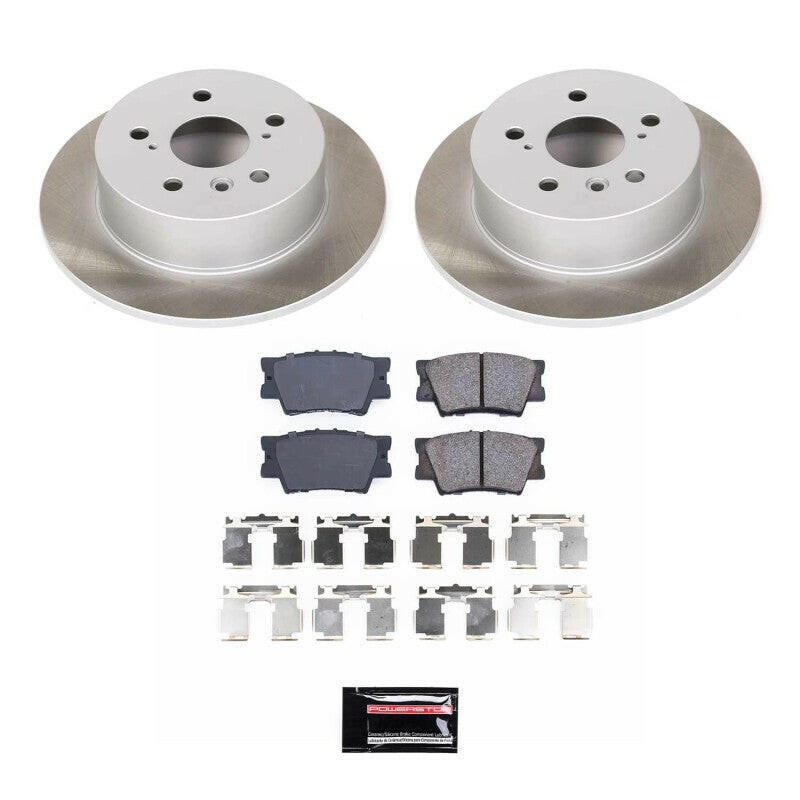 Power Stop 07-11 Toyota Camry Rear Semi-Coated Rotor Kit Brake Kits - Performance Blank PowerStop