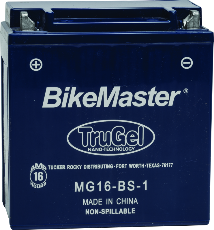 BikeMaster TruGel Battery MG16-BS-1 Batteries BikeMaster