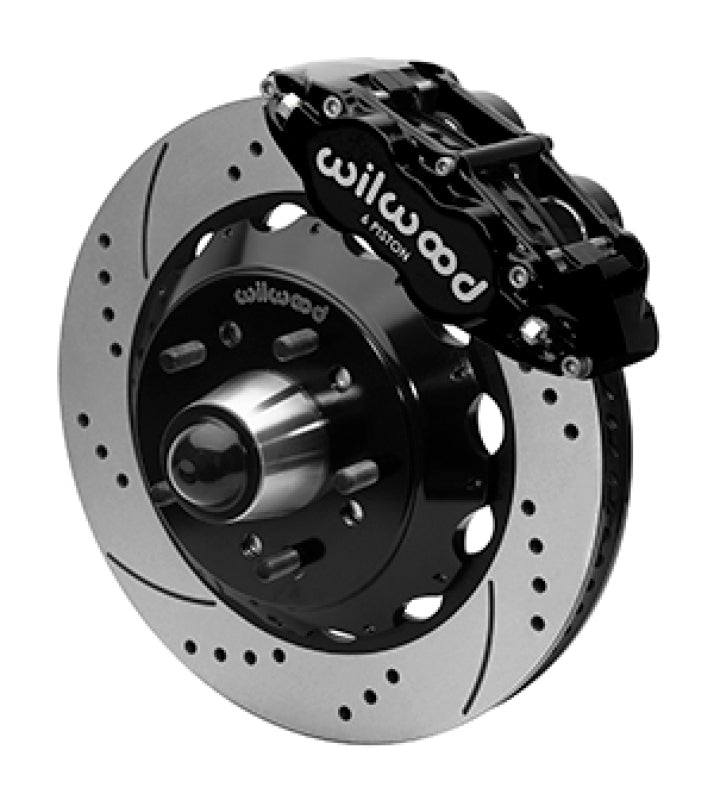 Wilwood 88-98 GMC C1500 Forged Narrow Superlite 6R Big Brake Front Brake Kit (Hub) - Black Powder Big Brake Kits Wilwood