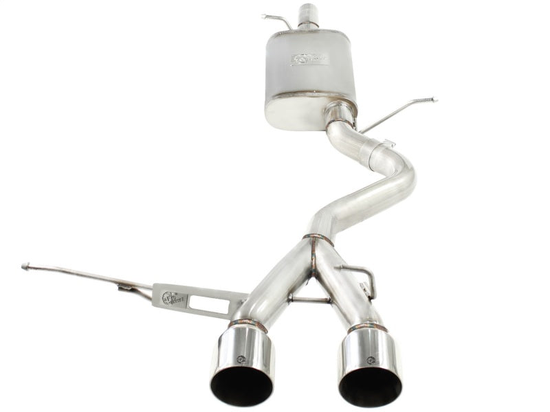 aFe MACHForce XP 2-1/2in SS-304 Cat-Back Exhausts w/ Polished Dual Tips 2008 VW Golf R32 V6-3.2L MKV Catback aFe