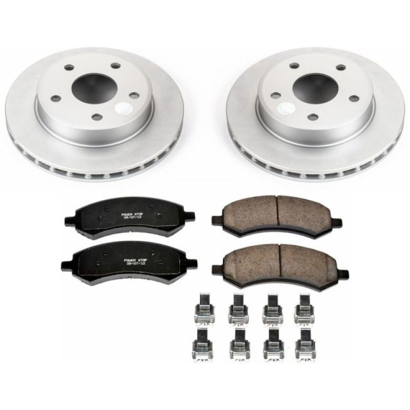 Power Stop 05-10 Dodge Dakota Front Z17 Evolution Geomet Coated Brake Kit Brake Kits - Performance Blank PowerStop