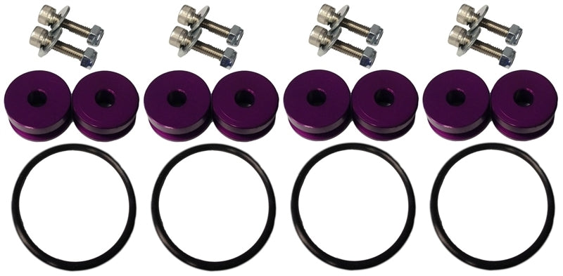 Torque Solution Billet Bumper Quick Release Kit Combo (Purple): Universal Quick Release Adapters Torque Solution