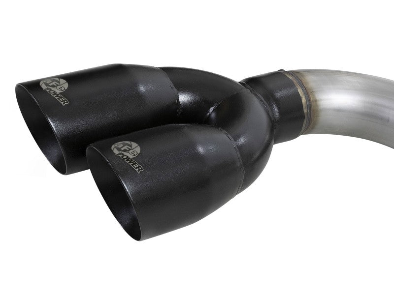 aFe Rebel XD Series 3in 304SS DPF-Back 20-21 GM Trucks L6-3.0L (td) LM2 - Dual Black Tip DPF Back aFe