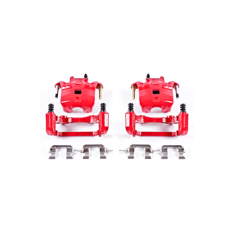 Power Stop 02-04 Infiniti I35 Front Red Calipers w/Brackets - Pair Brake Calipers - Perf PowerStop