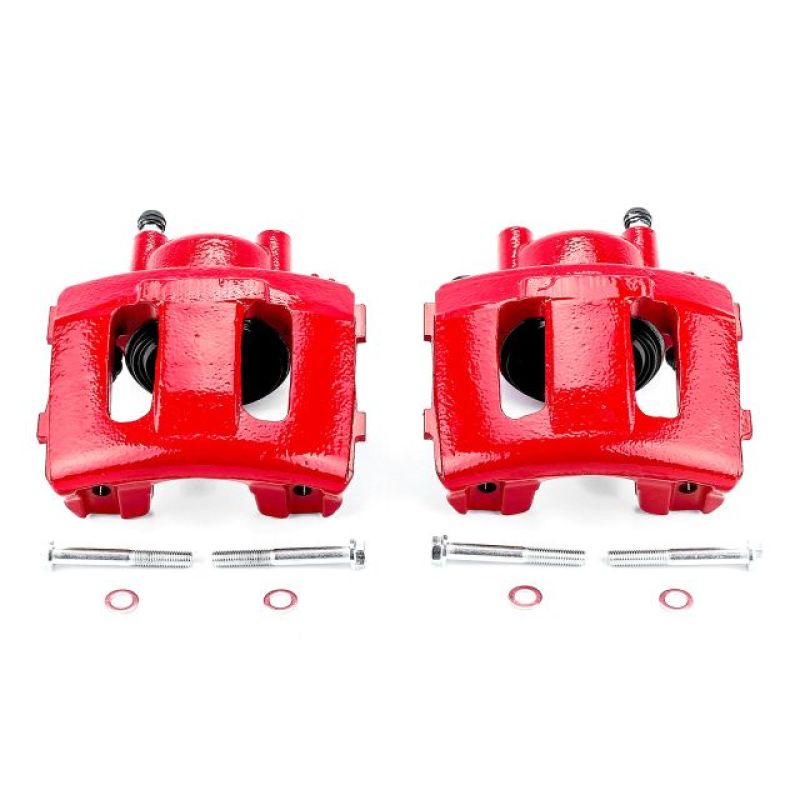 Power Stop 90-01 Jeep Cherokee Front Red Calipers w/o Brackets - Pair Brake Calipers - Perf PowerStop