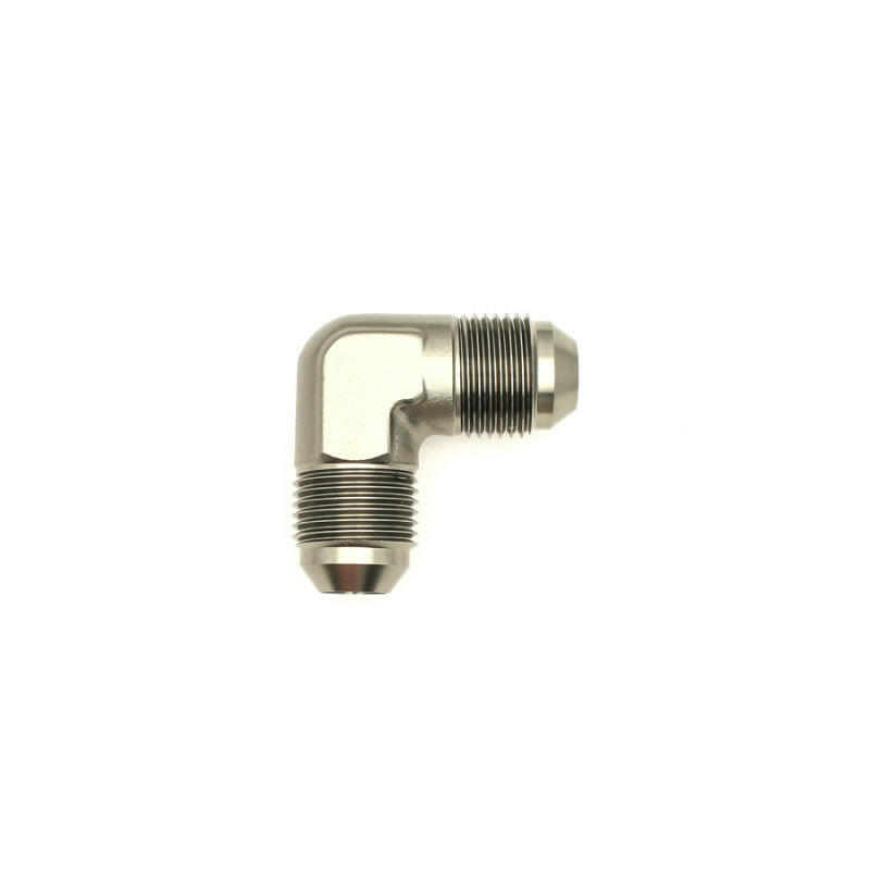 DeatschWerks 8AN Male Flare To 8AN Male Flare 90-Degree Coupler Fitting Fittings DeatschWerks