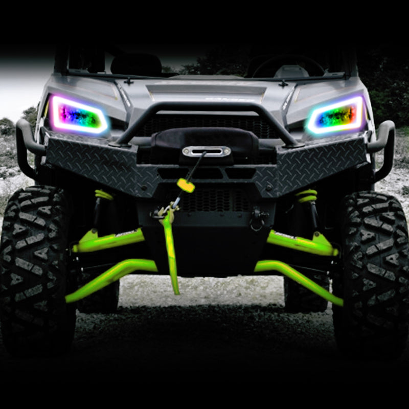 Oracle 14-19 Polaris Ranger 570/900/1000 Dynamic RGB+W Headlight Halo Kit - - Dynamic Headlights ORACLE Lighting
