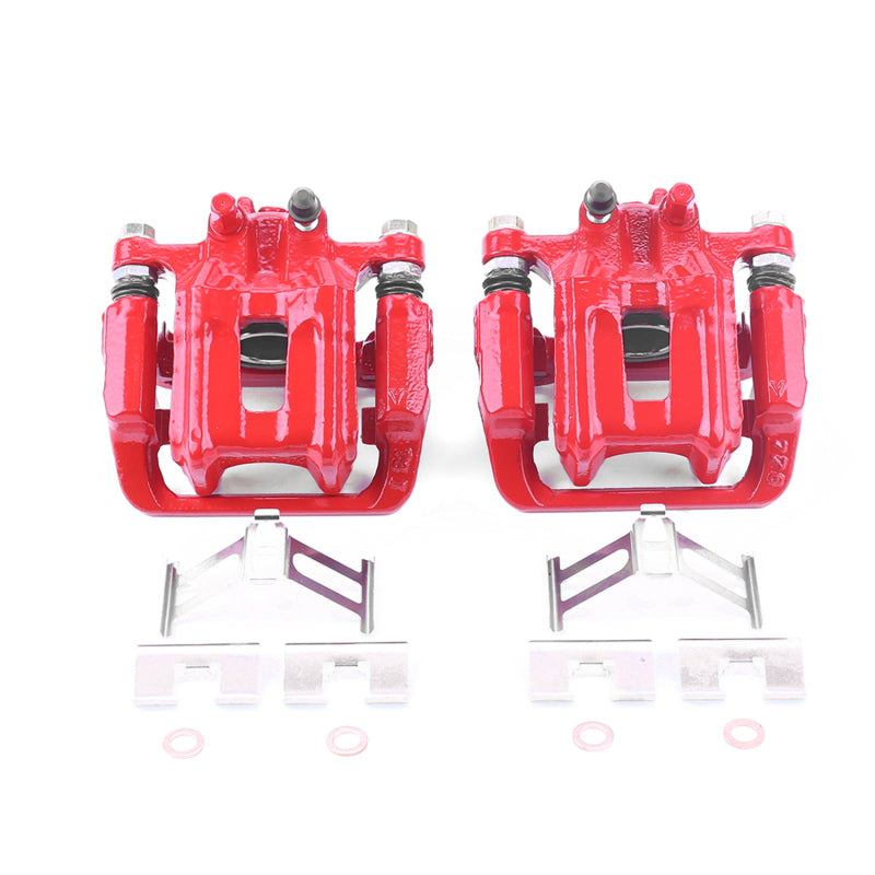 Power Stop 10-18 Acura RDX Rear Red Calipers w/Brackets - Pair Brake Calipers - Perf PowerStop