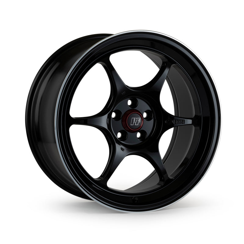 Enkei PF06 17x7 / 4x100 BP / +38 Offset / 75mm Bore - Black Machined Wheels - Cast Enkei