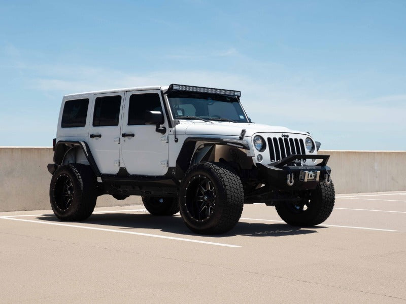 Road Armor 07-18 Jeep Wrangler JKU 4DR Stealth Rear Fender Flare Body Armor - Tex Blk Fender Flares Road Armor
