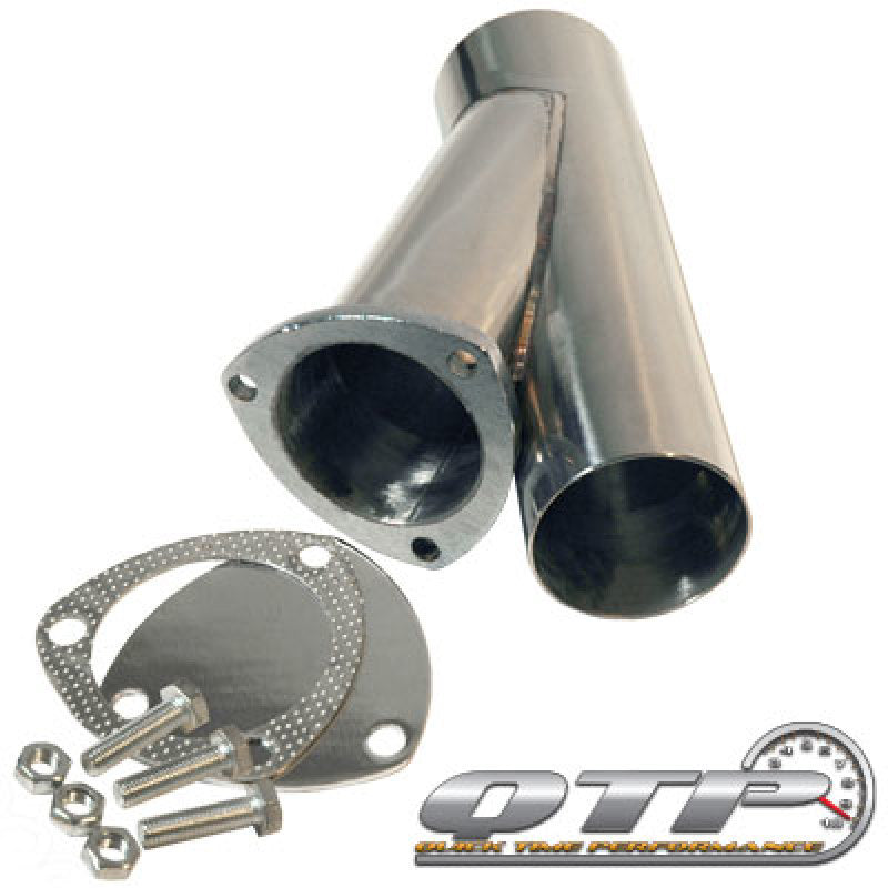 QTP 3in Weld-On QTEC Exhaust Cutout Y-Pipe Y Pipes QTP