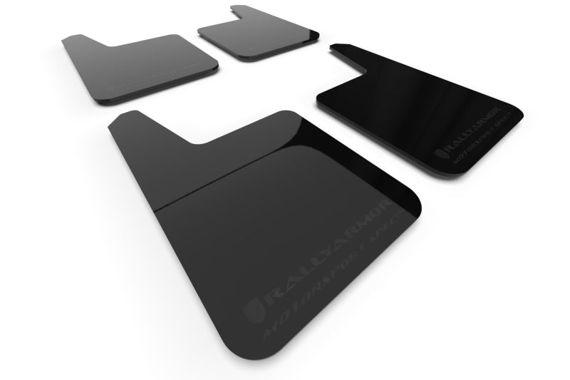 Rally Armor Universal Motorsport Spec Black UR Mud Flap Metallic Black Logo Mud Flaps Rally Armor