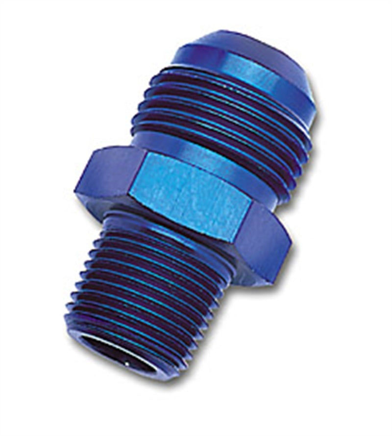 Russell Performance -6 AN to 1/8in NPT Straight Flare to Pipe (Blue) Fittings Russell