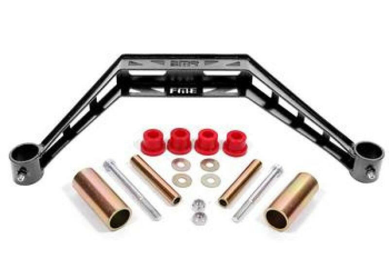 BMR 79-93 Ford Mustang Transmission Crossmember TH400 / T-56 - Black Hammertone Crossmembers BMR Suspension