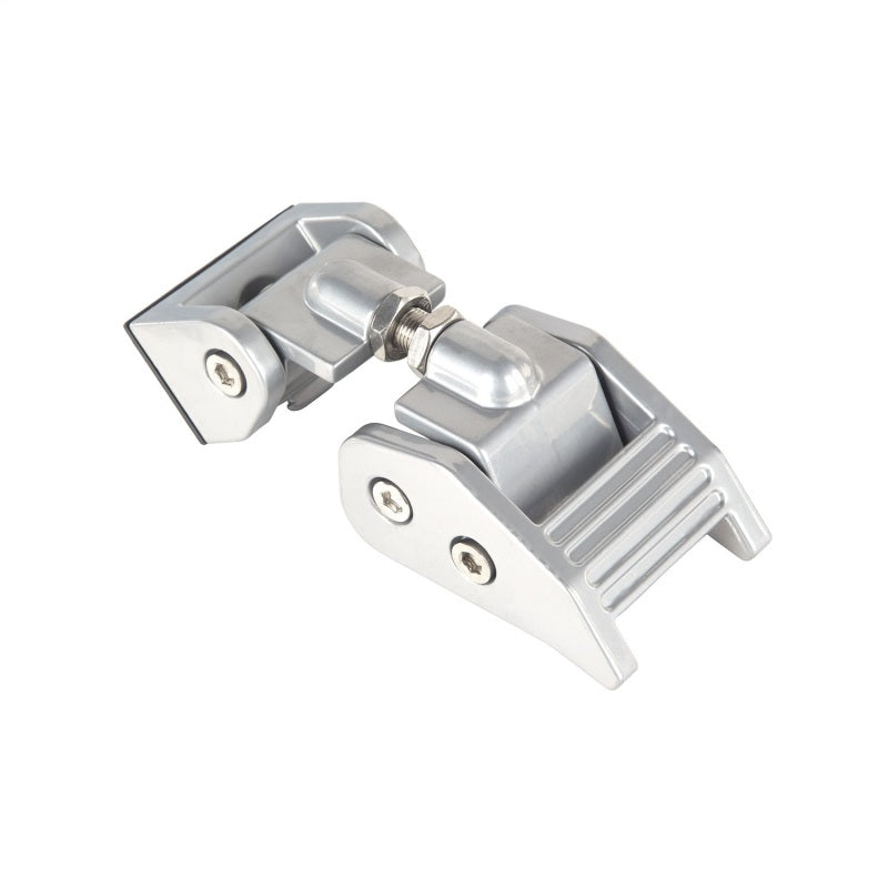 Rugged Ridge 07-18 Jeep Wrangler JK Silver Hood Catch Kit Brackets Rugged Ridge
