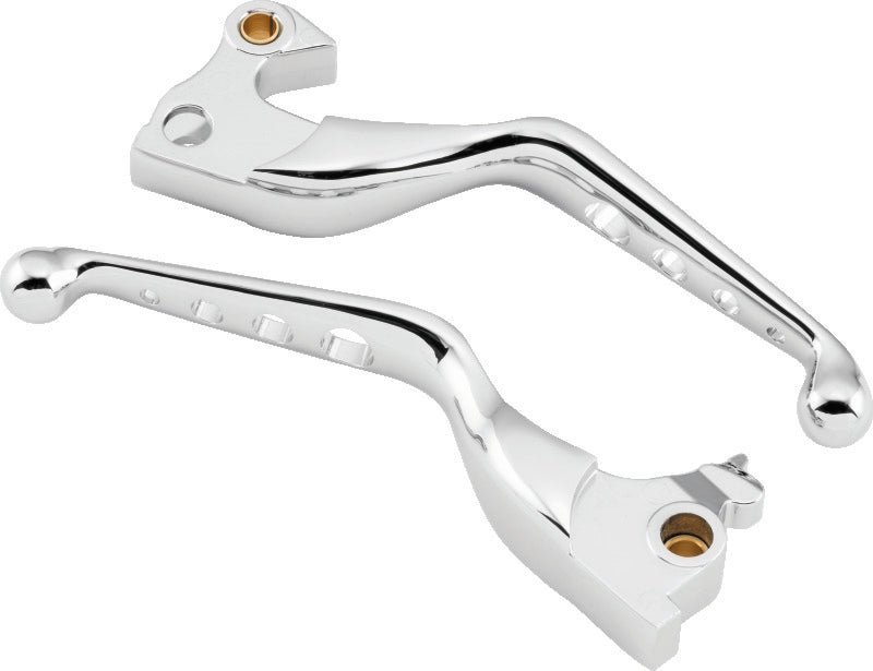 Bikers Choice 14-Up XL Chrome O Series Holed Lever Set Levers Bikers Choice