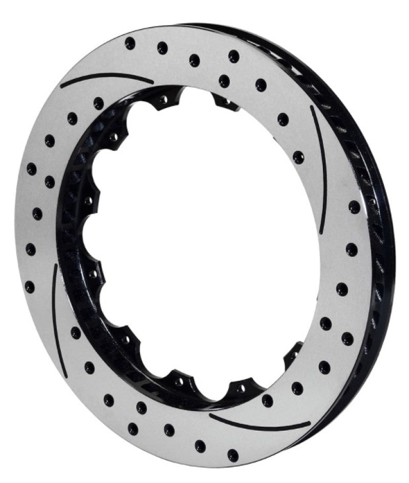 Wilwood Rotor-SV-SRP 72 Iron-RH-BLK-Drill 14.00 x 1.25 - 12 on 8.75in Brake Rotors - 2 Piece Wilwood
