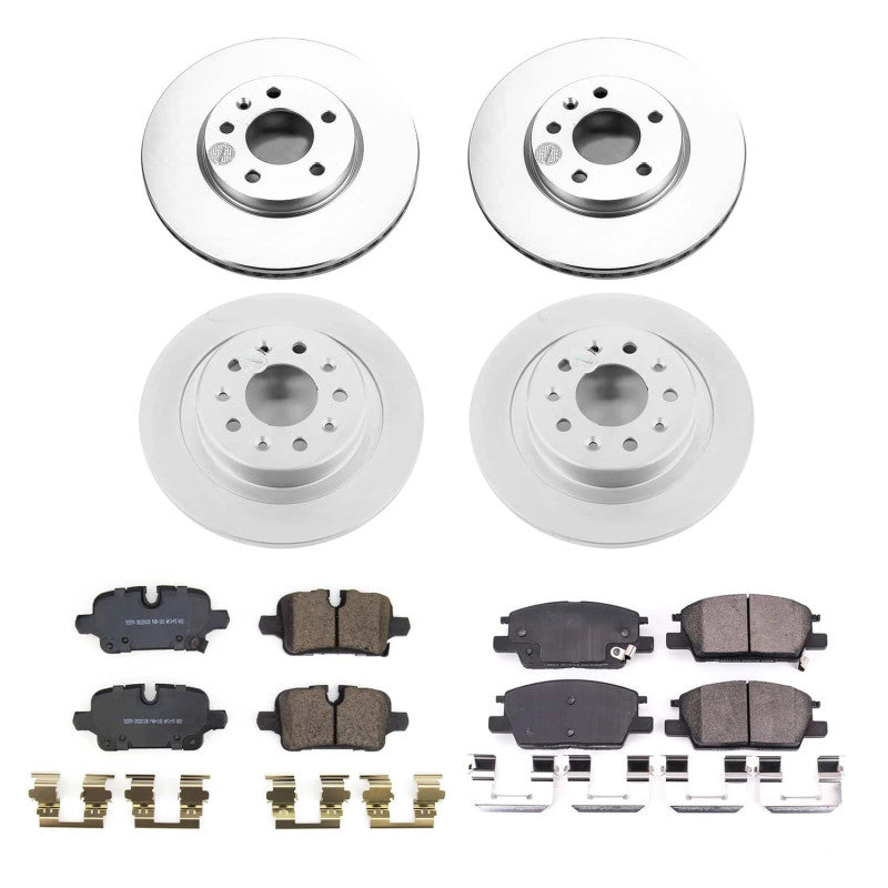 Power Stop 2020 Chevrolet Malibu Front & Rear Z17 Coated Brake Kit Brake Kits - Performance Blank PowerStop