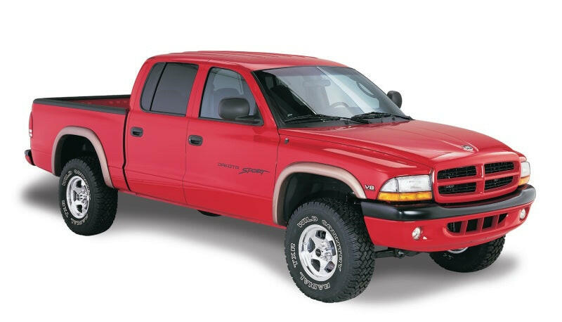 Bushwacker 97-04 Dodge Dakota Fleetside Extend-A-Fender Style Flares 4pc - Black Fender Flares Bushwacker