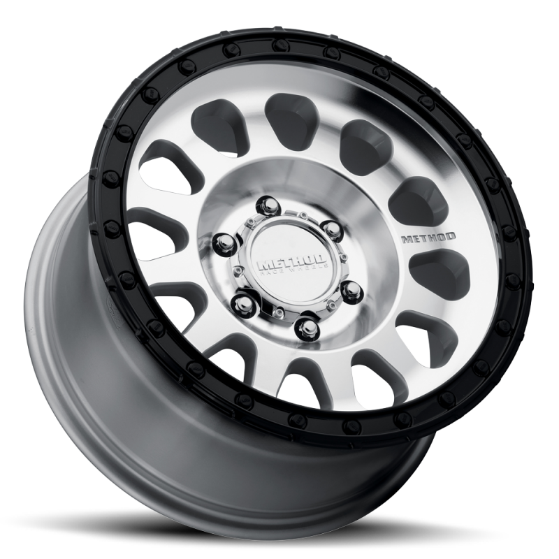Method MR315 17x9 -12mm Offset 8x6.5 130.81mm CB Machined Wheel - Gloss Black Lip Wheels - Cast Method Wheels