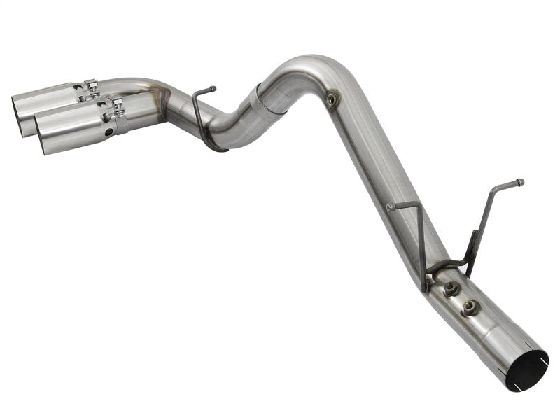 aFe Victory Series 4in 409-SS DPF-Back Exhaust w/ Dual Polished Tips 2017 GM Duramax V8-6.6L(td) L5P DPF Back aFe