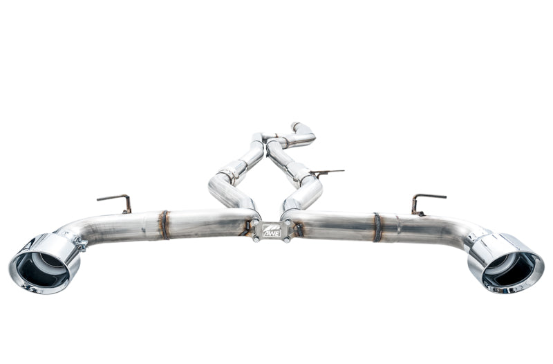 AWE Tuning 2020 Toyota Supra A90 Track Edition Exhaust - 5in Chrome Silver Tips Catback AWE Tuning