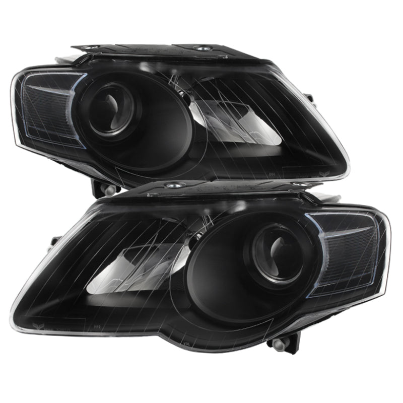 xTune Volkswagen Passat 06-10 (Halogen Only) Projector Headlights Black HD-JH-VWPAT06-BK Headlights SPYDER