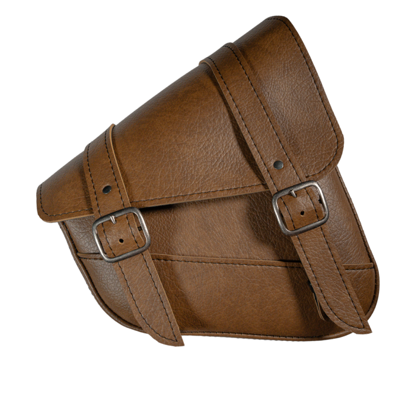 Willie & Max HD Sportsters,Custom Hard Tails Swingarm Bag Dual Shock(10.5inLx11.5inWx 4.5in H)-Brown Bags - Bike Bags Willie & Max