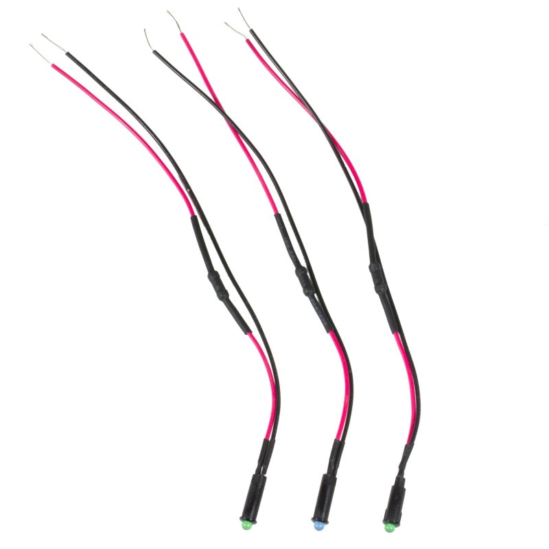 Autometer LED Indicator Light Kit 5/32in. (2 Green, 1 Blue) Gauges AutoMeter