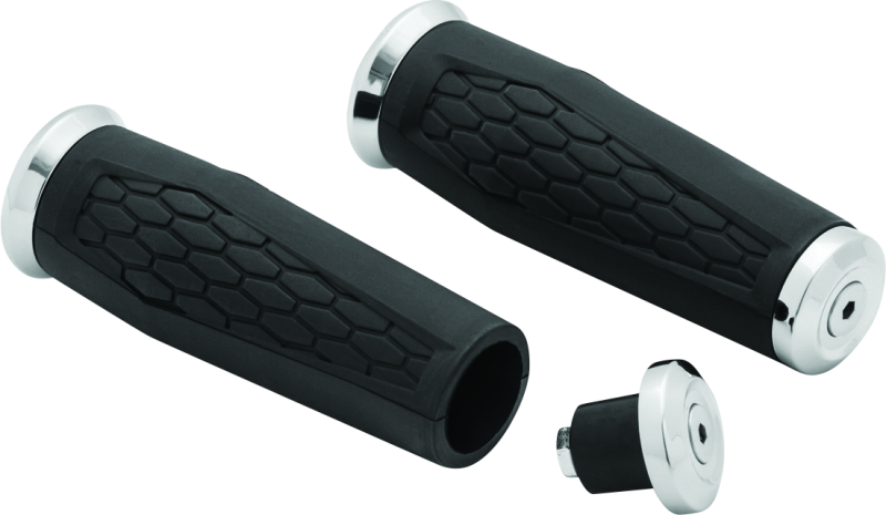 Kuryakyn Hex Grips 7/8inch Universal Chrome Bolts Kuryakyn