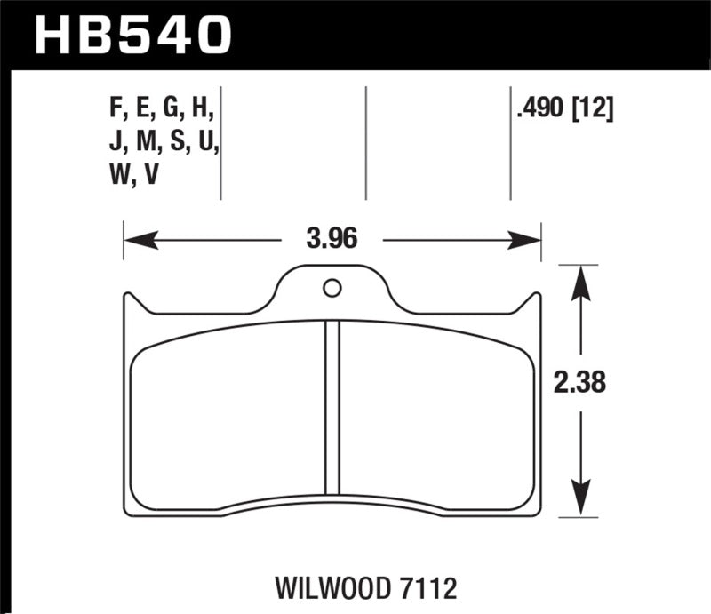 Hawk Wilwood 7112 Caliper DTC-70 Brake Pads Brake Pads - Racing Hawk Performance