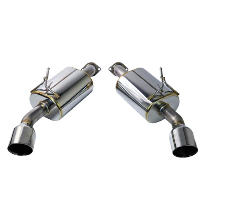 REMARK 14+ Infiniti Q50 Axleback Exhaust w/Mufflers - Stainless Double Wall Tip Axle Back Remark