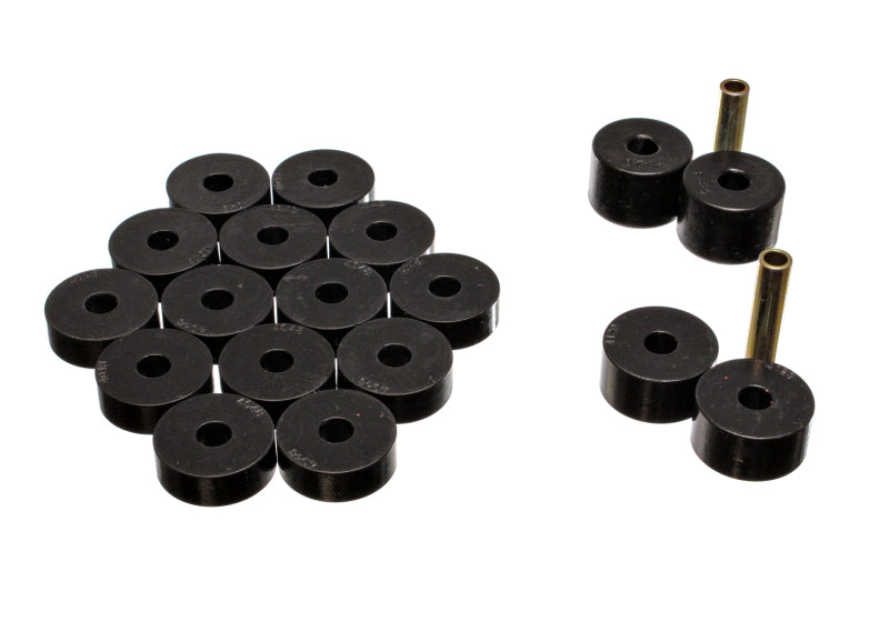 Energy Suspension 74-75 Jeep CJ5/CJ7/CJ8 Scrambler Black Body (Cab) Mount Set Bushing Kits Energy Suspension