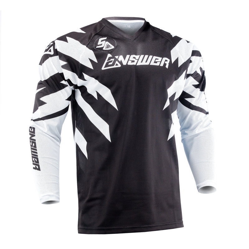 Answer 26 LE Syncron Rizz Vented Jersey Black/White/Cyan - Medium Jerseys Answer